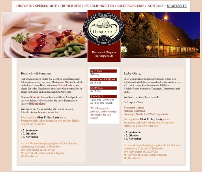 Bild, wie die site wirklich aussehen w&uuml;rde, wenn der Browser nicht zu alt ist