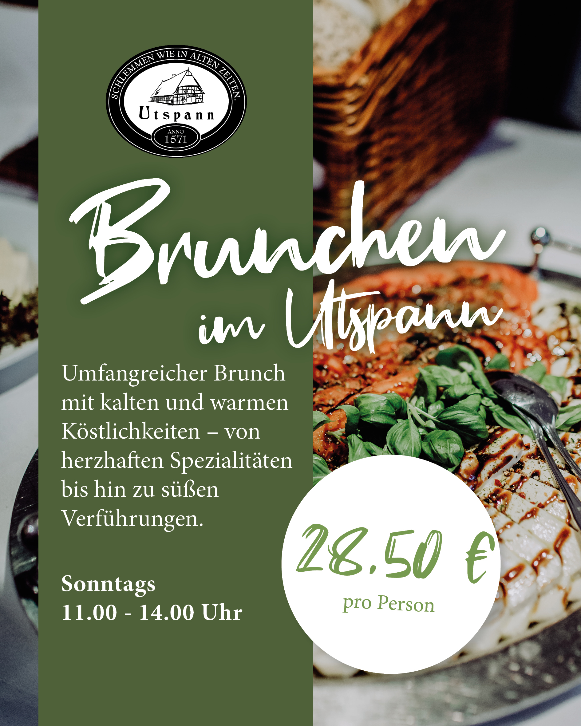 Brunch im Utspann, jeden Sonntag von 11:00 Uhr bis 14:00 Uhr